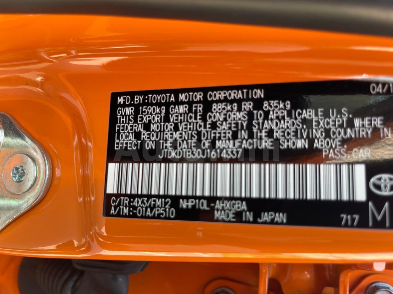 2018 TOYOTA PIRUS C 1.5 HEV / CVT - 40