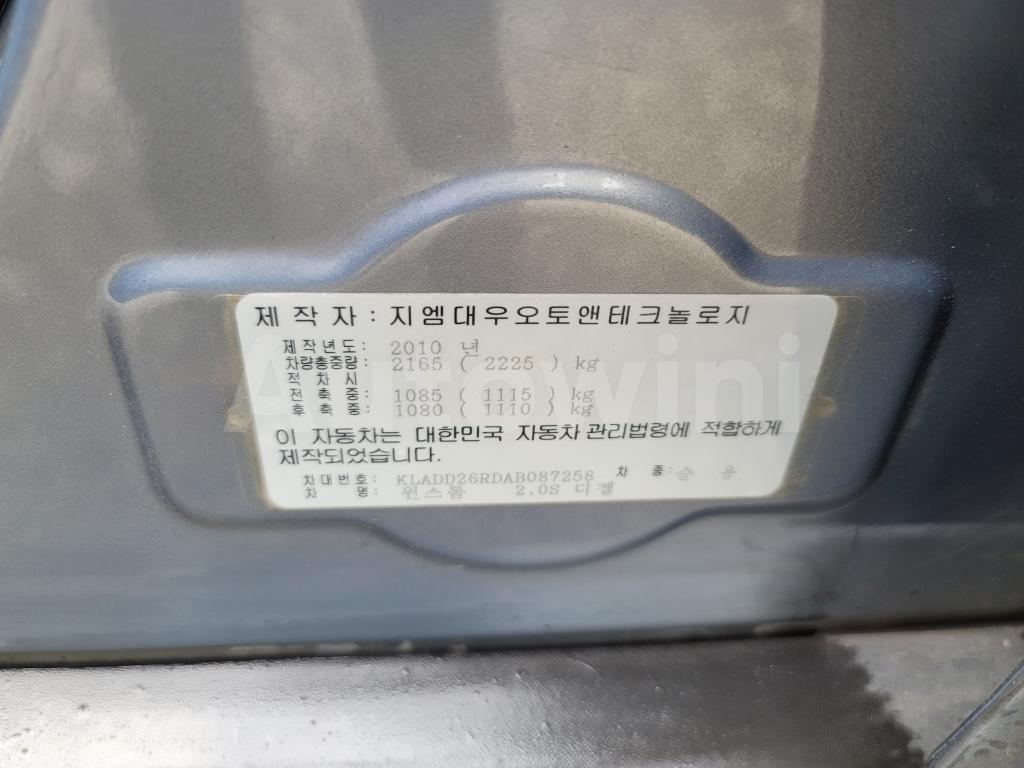 2010 GM DAEWOO (CHEVROLET) WINSTORM MAXX LT 4WD A/T SUNROOF - 59