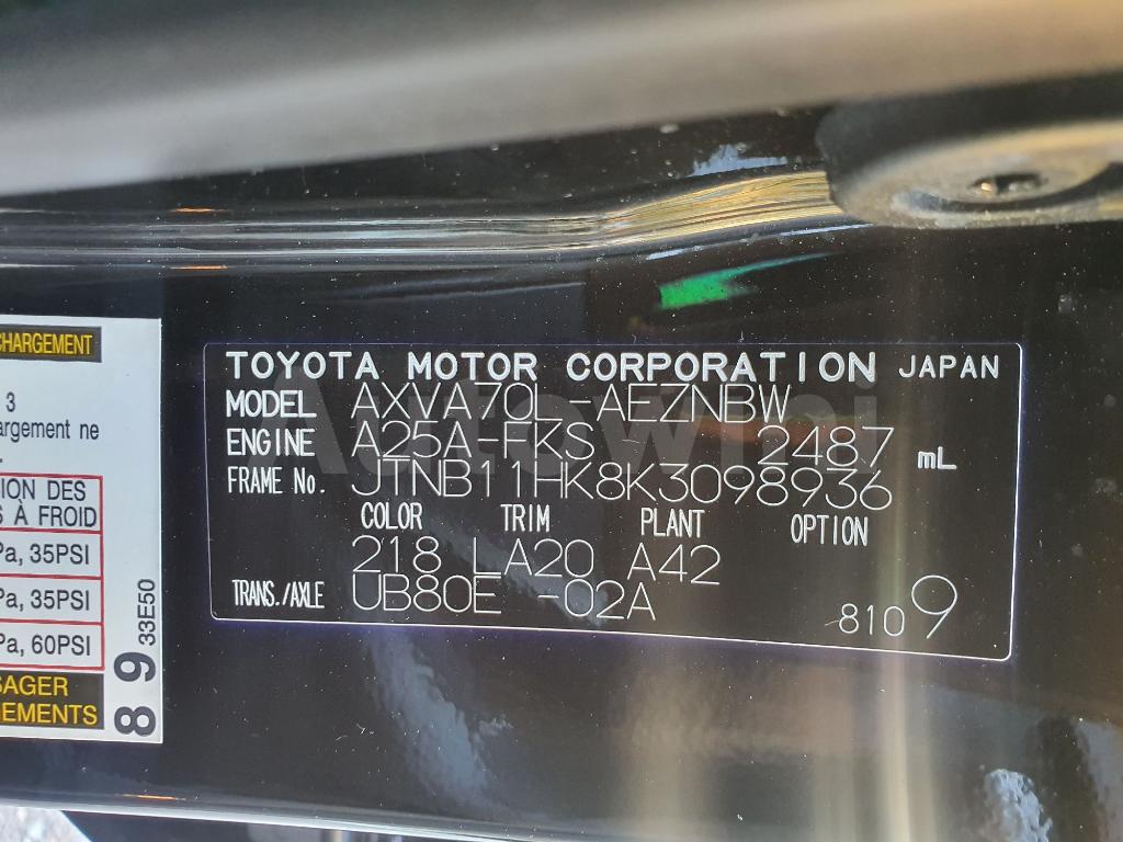 2019 TOYOTA  CAMRY PANORAMA SUNROOF FULL - 10