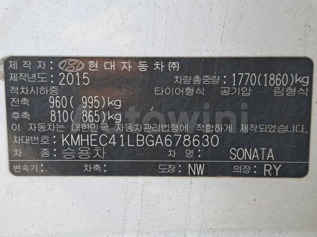 2016 HYUNDAI YF SONATA DELUXE LPG DUAL AIR BAG - 36