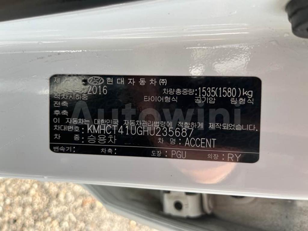 2017 HYUNDAI ACCENT  1.6 VGT ABS/VDC LEATHER SEAT - 37