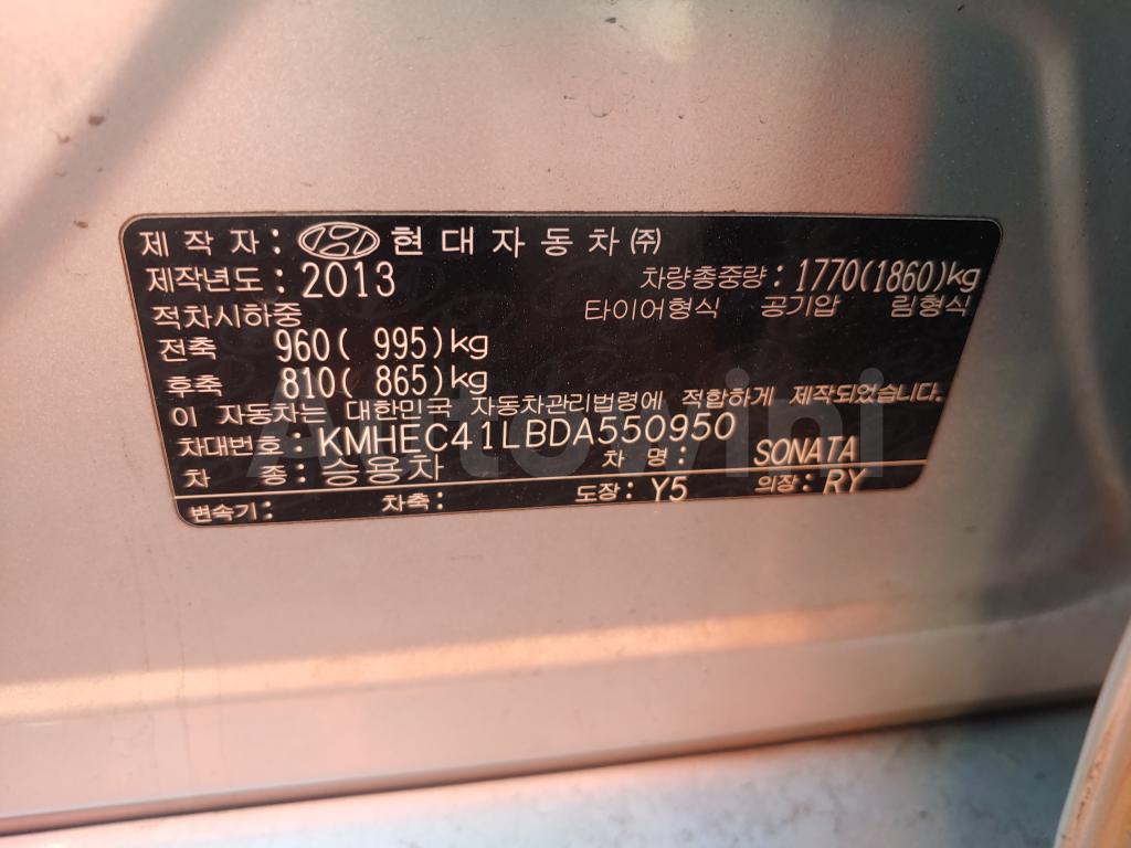 2013 HYUNDAI YF SONATA 13OF13 PRIVATE TAXI REAL MILE - 11