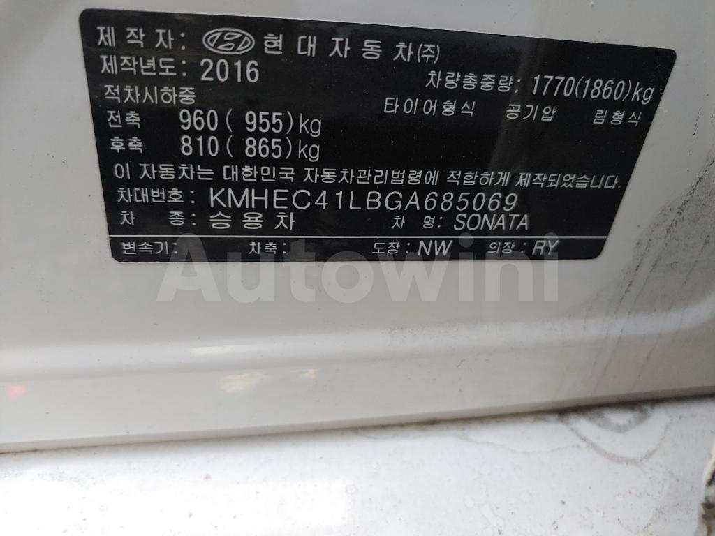 2016 HYUNDAI YF SONATA THE BRILLIANT 16OF16 TAXI REAL ODOMETER - 12