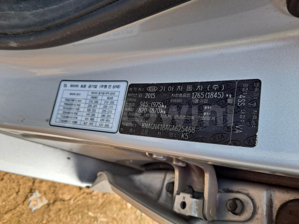 2016 KIA  K5 OPTIMA MT REAL MILEAGE - 36