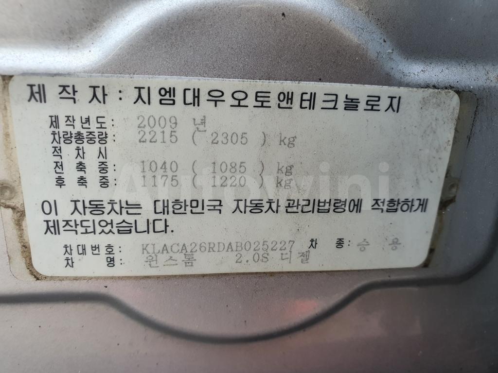2010 GM DAEWOO (CHEVROLET) WINSTORM 18R+S.ROOF+R.CAM+ABS - 18