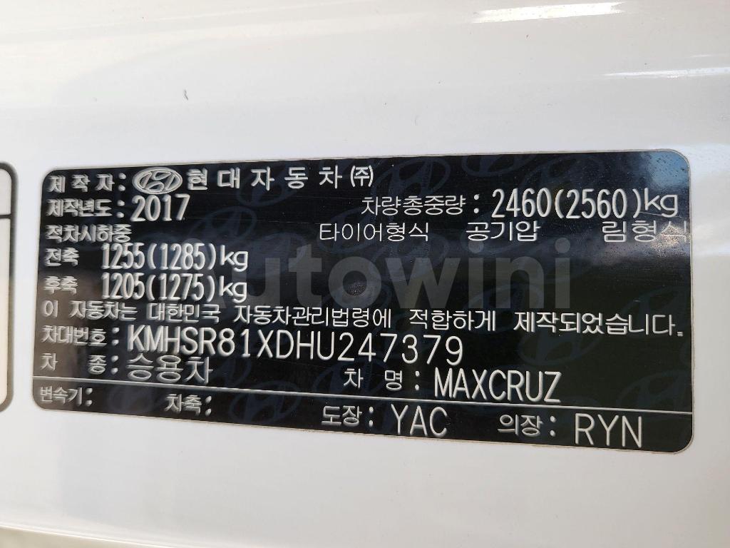 2017 HYUNDAI  MAXCRUZ 2.2 4WD P SUNROOF FULL OPTIONS - 59
