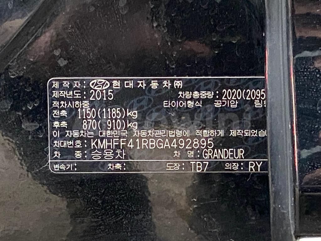 2016 HYUNDAI GRANDEUR HG AZERA 2.2 NO ACCIDENT SM.KEY/NAVI/AT - 43