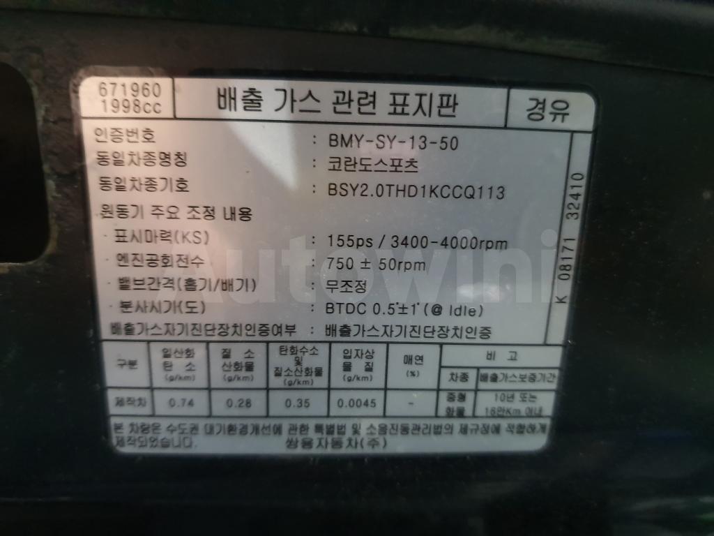 2012 SSANGYONG KORANDO SPORTS CX7 4WD AUTO - 39