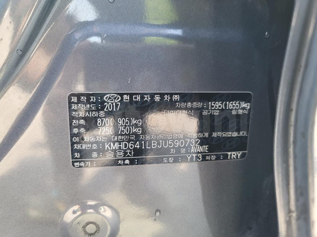 2018 HYUNDAI AVANTE AD ELANTRA LPG REAR-SENSOR NO ACCIDENT - 48