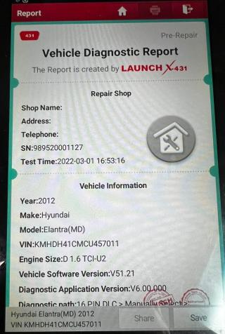2012 HYUNDAI ELANTRA 1.6 GLS AT, ABS DAB 2WD 4DR - 36
