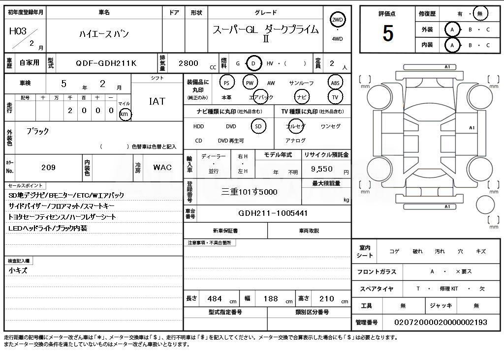 2021 TOYOTA HIACE VAN - 11
