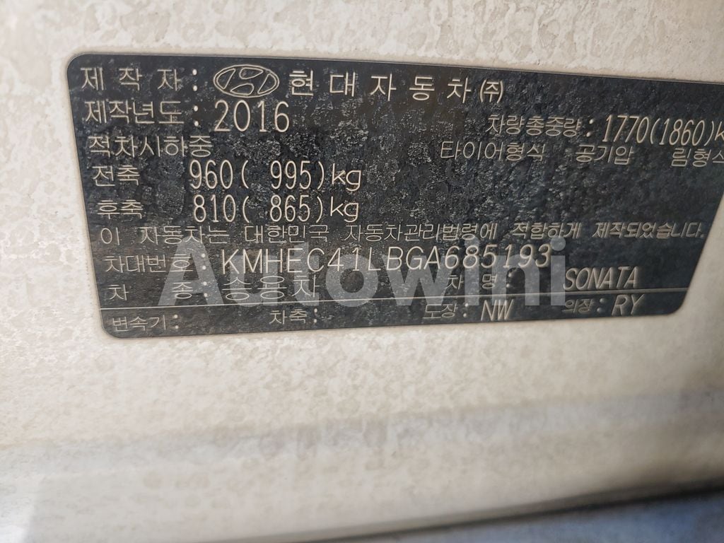 2016 HYUNDAI YF SONATA THE BRILLIANT 16OF16 TAXI REAL ODOMETER - 13