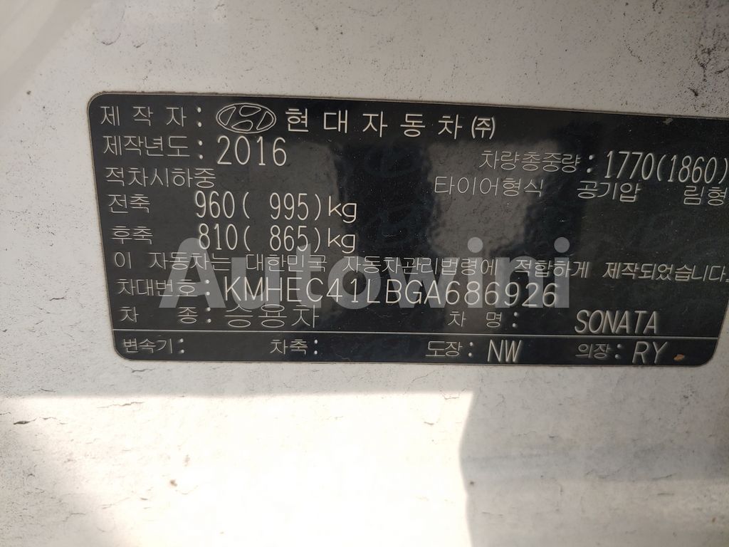 2016 HYUNDAI YF SONATA THE BRILLIANT 16OF16 TAXI REAL ODOMETER - 13