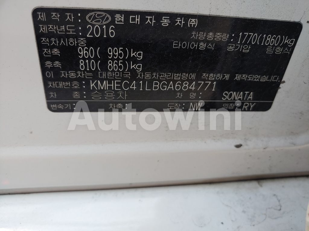 2016 HYUNDAI YF SONATA THE BRILLIANT 16OF16 TAXI REAL ODOMETER - 15