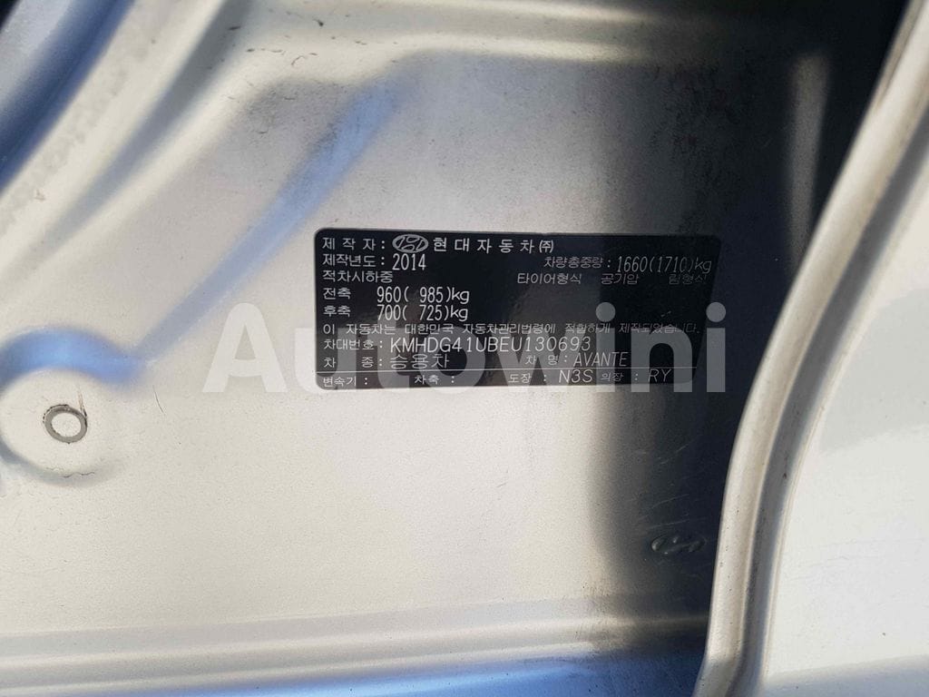 2014 HYUNDAI AVANTE MD ELANTRA 1.6VGT.NO ACCIDENT - 30